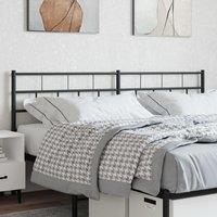 Metal Headboard Black 180 cm