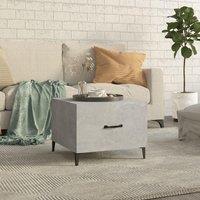 Berkfield Home Coffee Table with Metal Legs Concrete Grey 50x50x40 cm | Size: 50 x 50 x 40 cm