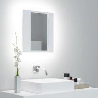 Berkfield Home LED Bathroom Mirror Cabinet White 40x12x45 cm | Size: 40 x 12 x 45 cm