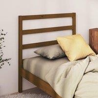 Berkfield Home Bed Headboard Honey Brown 106x4x100 cm Solid Wood Pine | Size: 106 x 4 x 100 cm