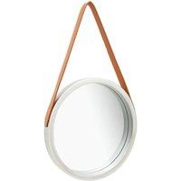 Berkfield Home Wall Mirror with Strap 40 cm Silver