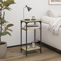 Berkfield Home Side Table Sonoma Oak 40x30x75 cm Engineered Wood in Brown | Size: 40 x 30 x 75 cm