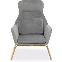 Orsina Stockholm Velvet Armchair in Stone
