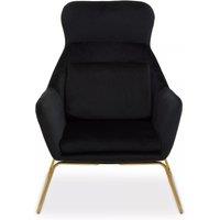 Orsina Stockholm Velvet Armchair in Black
