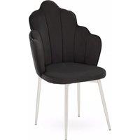 Orsina Tian Velvet Chair in Black