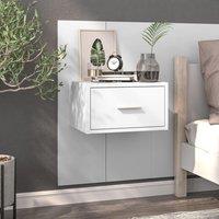 Berkfield Home Wall-mounted Bedside Cabinet White