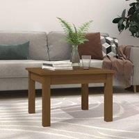 Berkfield Home Coffee Table Honey Brown 45x45x30 cm Solid Wood Pine | Size: 45 x 45 x 30 cm