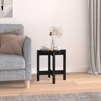 Berkfield Home Coffee Table Black 42.5x45 cm Solid Wood Pine