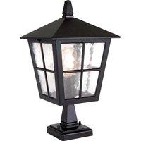 Netlighting Canterbury 1 Light Outdoor Pedestal Lantern Black IP43 E27