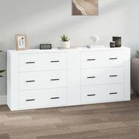 Berkfield Home Sideboards 2 pcs White Engineered Wood