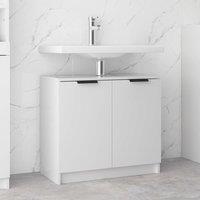 Bathroom Cabinet High Gloss White 64.5x33.5x59cm Engineered Wood
