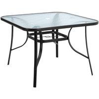 Outdoor Tempered Glass Garden Dining Table