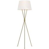 Penny 1 Light Floor Lamp Burnished Brass E27