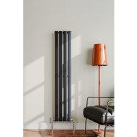 1600304mm Steel Smoke Grey Vertical Tall Radiator with Single Panel