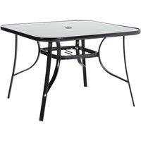 Square Metallic Garden Dining Table