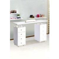 8-drawers Manicure Station Nail Beauty Table with Wheels