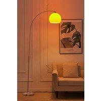 Modern Arched Floor Lamp with Marble Base Adjustable Height 145-220CM