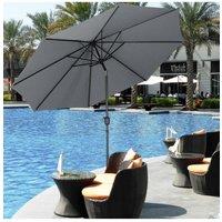 Patio Umbrella 3M Large Traditional Parasol with Resin Base