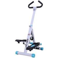 Foldable Stepper Adjustable Step Machine with Handlebar LCD Display
