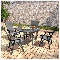 4-Seater Outdoor Garden Dining Table and Chairs Set