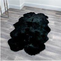 Quad Black Sheepskin Rug