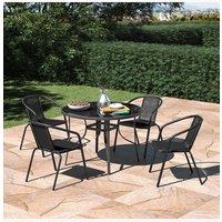 5Pcs Outdoor Garden Dining Table and Chairs Set