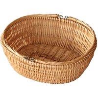 Red Hamper Wicker Oval Market Deep Shopping Basket in Brown