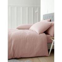 Catherine Lansfield Cosy 100% Cotton Brushed Duvet Cover Set in Pink | Size: King