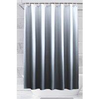 Neel Blue Gradient Colour Bathroom Shower Curtain with 12 Hooks, Mould & Mildew Resistant in Grey | Size: 180 cm width x 200 cm drop