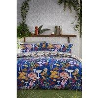 Furn Amanita Abstract Mushroom Duvet Cover Set in Cobalt | Size: Double