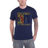 Guns N Roses Use Your Illusion T-Shirt in Navy | Size: XL