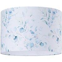 Happy Homewares Contemporary & Elegant Floral Watercolour Lampshade with Soft Pastel Tones in Teal | Size: 12 inches