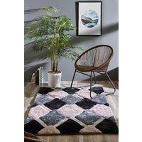 Origin '3D GEO Shaggy' Rug in Grey | Size: 60 cm x 110 cm