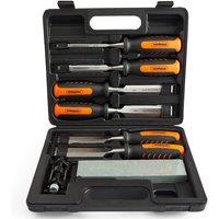 VonHaus 8 Piece Chisel Set in Orange