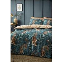 Catherine Lansfield Tropic Tiger Leaf Duvet Cover Set in Green | Size: King