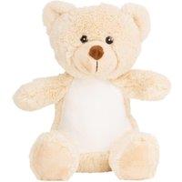 Mumbles Printme Mini Teddy Bear Plush Toy in Light Brown | Size: Medium