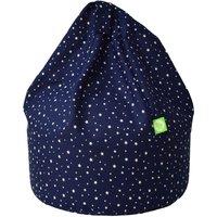 Bean Lazy Cotton Navy Stars Bean Bag Large Size in Dark Blue