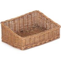 Red Hamper Wicker Light Steamed Display Tray in Brown