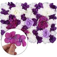 Neel Blue Decorative Artificial Flower Wall Panel Wedding Photo Background in Purple
