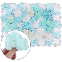 Neel Blue Decorative Artificial Flower Wall Panel Wedding Photo Background in Light Blue