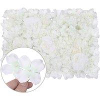 Neel Blue Artificial Flower Wall Panel Decorative Wedding Photography Backdrop in White