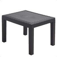idooka Garden Coffee Table Rattan Style Outdoor Patio Balcony Furniture Dark Grey