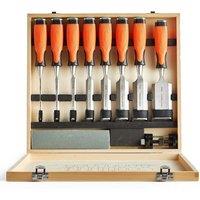 VonHaus 10 Piece Chisel Set in Orange