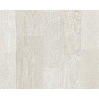 A.S. Creation Wood Panel Pattern Realistic Faux Effect Metallic Motif Wallpaper in Cream