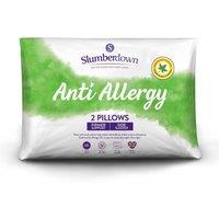 Slumberdown 2 Pack Anti Allergy Firm Support Side Sleeper Pillows in White