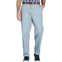 Pegasus Men's Classic Cotton Chino Trousers with Coin Pocket in Mid Blue | Size: 46L