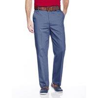 Chums Men's Stain & Water-Resistant Cotton Chino Trousers in Mid Blue | Size: 44S