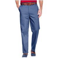 Chums Men's Stain & Water Resistant High-Rise Comfort Trousers in Mid Blue | Size: 40S