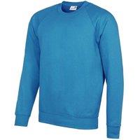 AWDis Men's Academy Crew Neck Raglan Sweatshirt in Baby Blue | Size: XS
