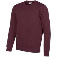 AWDis Men's Academy Crew Neck Raglan Sweatshirt in Burgundy | Size: XL